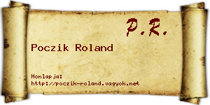 Poczik Roland névjegykártya