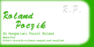 roland poczik business card